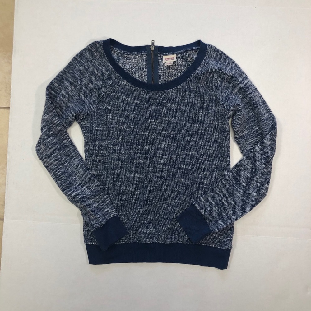 Mossimo Blue sweater with back zipper